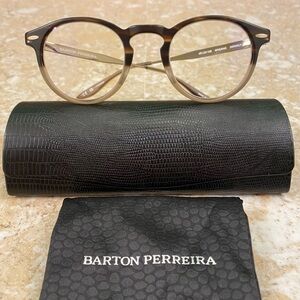 Barton Perreira Donnely Unisex Eyeglass Frames 49-24-148 Case W/bag Included EUC